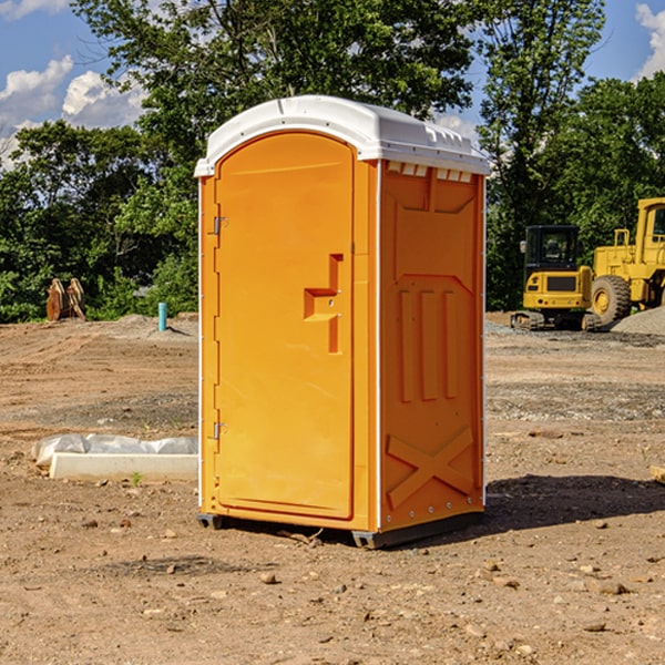 how often are the portable toilets cleaned and serviced during a rental period in Orleans County